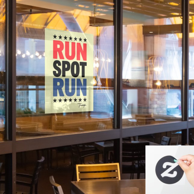 Führen Sie Trump 2024 aus Fensteraufkleber (Restaurantfenster)