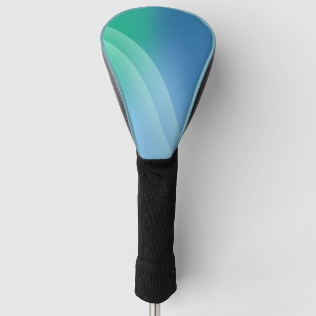 Führerabdeckung für blaue und grüne Gradienten Golf Headcover (Vorderseite)