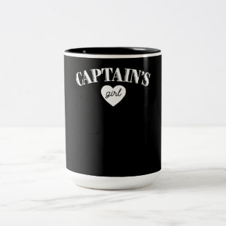 Führermädchen Pilot Niedliches Bootmilitär Zweifarbige Tasse