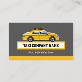 Führerschein Chauffeur - Gelbes Taxi Visitenkarte