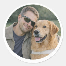 Führhund-Partnerstickers Golden Retriever Runder Aufkleber