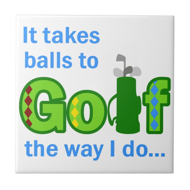 Führt Balls zum Golf Fliese (Vorderseite)