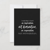 Führung beruht auf Inspiration und nicht auf Vorhe
