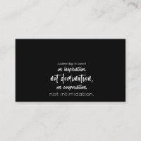 Führung beruht auf Inspiration und nicht auf Vorhe
