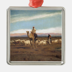 Führung die Menge zu weiden (Öl auf Leinwand) Silbernes Ornament