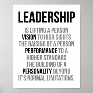 Führung hebt eine Personen-Vision an Poster