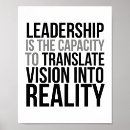 Führung überträgt Vision in die Realität Poster
