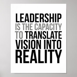 Führung überträgt Vision in die Realität Poster