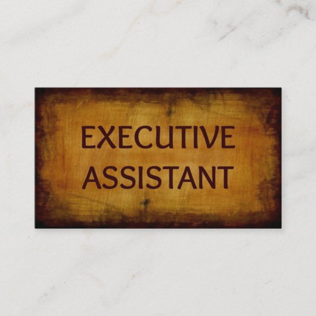 Führungskraft Assistant Antique Brushed Business C Visitenkarte (Vorderseite)