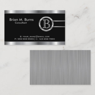 Führungskraft Black and Silver Imitats Metallic-Mo Visitenkarte
