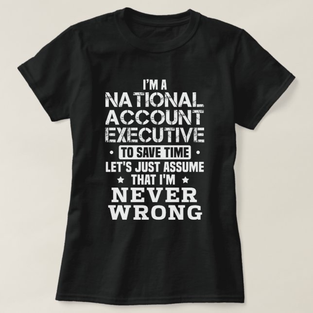 Führungskraft der nationalen Konten T-Shirt (Design vorne)