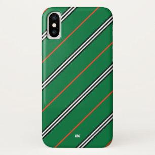 Führungskraft iPhone X Case Green Striping Mit Mon