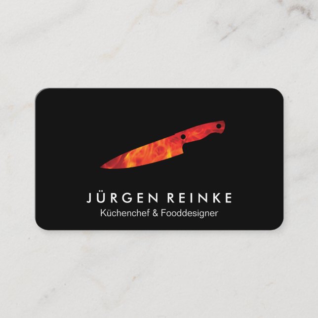 Führungskraft Koch Slate Fire Knier Visitenkarte (Vorderseite)