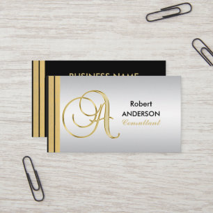 Führungskraft-mit Monogramm Visitenkarte