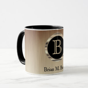 Führungskraft Monogram Design - Citrine Brush Ste Tasse