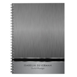 Führungskraft Monogram Design - Pinselstahl Notizblock