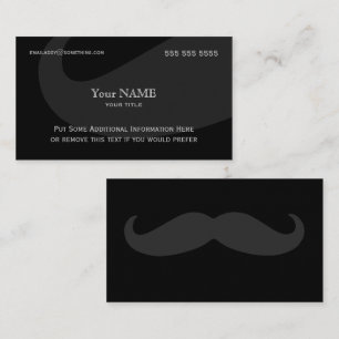 Führungskraft Mustache Dark Visitenkarte