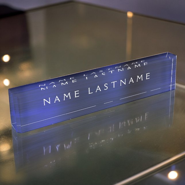 Führungskraft Navy Blue Beruflich Business Office Namensplakette (Von Creator hochgeladen)