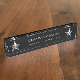 Führungskraft Silver Star Company Namensplakette