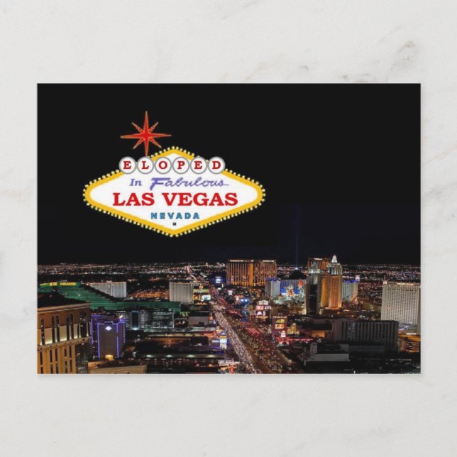 FUITE à Las Vegas la Fabuleuse Carte Postale (Devant)