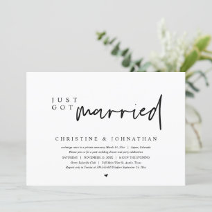 Fuite de mariage, Invitation de mariage juste célé
