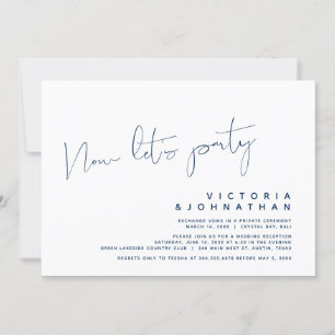 Fuite de mariage moderne, Maintenant, invitation à