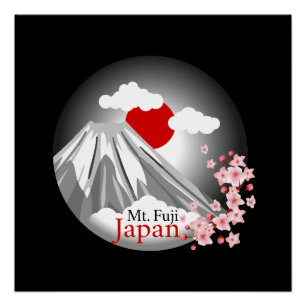 Fuji Abstrakte Landschaft für Wohngestaltung Poster
