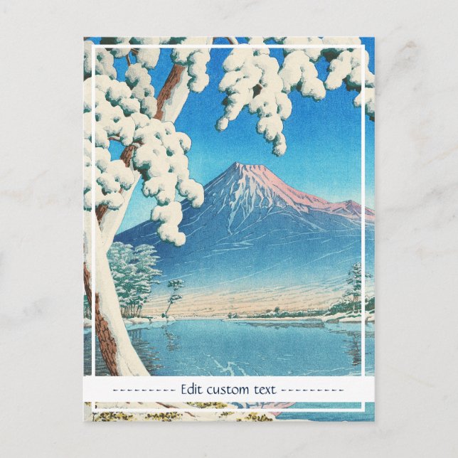 Fuji After Snow Hasui Kawase shängt Szene Postkarte (Vorderseite)