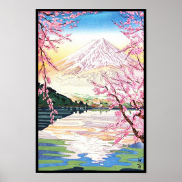 Fuji aus Kawaguchi Okada Koichi shin hanga japan Poster