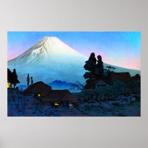 Fuji aus Mizukubo Abend Scene Shotei Takahashi Poster