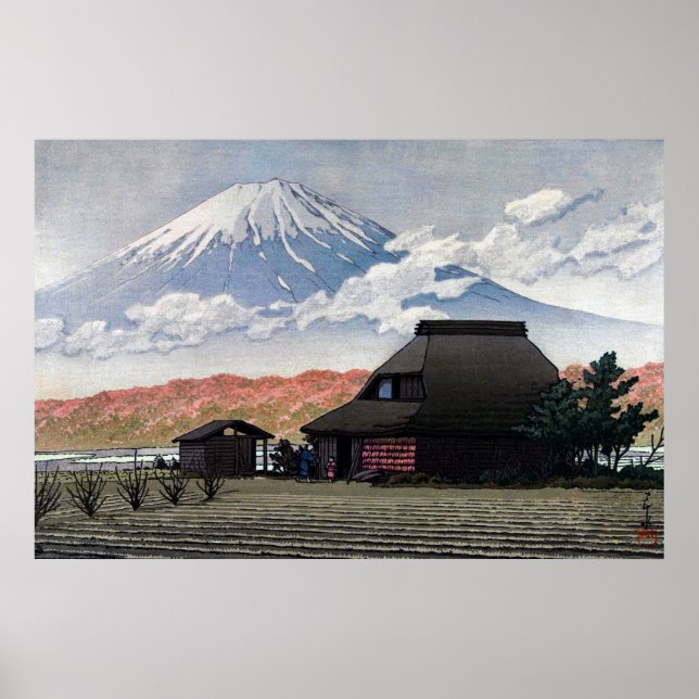 Fuji aus Narusawa Kawase Hasui 1952 Poster (Vorne)