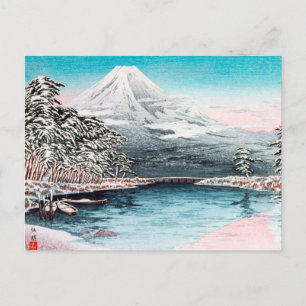 Fuji aus Tagonoura, Snow Hiroaki Takahashi Postkarte