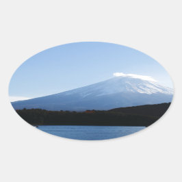 Fuji Fuji Lake Kawaguchi Ovaler Aufkleber