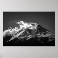 Fuji in Schwarz und Weiß