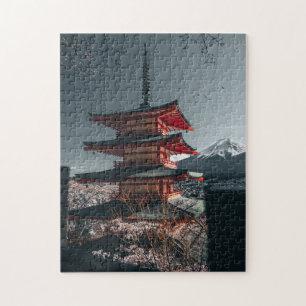 Fuji Japan Pagode Kirschblüten