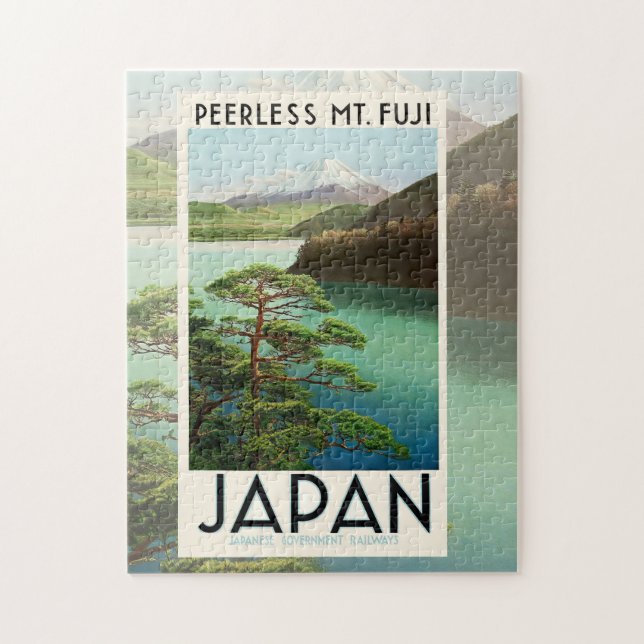 Fuji Japan Reiseplakat Vintage Kunst (Vertikal)