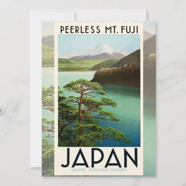 Fuji Japan Reiseplakat Vintage Kunst (Vorderseite)