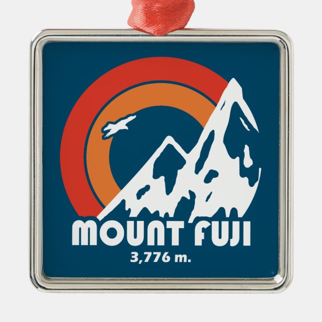 Fuji Japan Sun Eagle Ornament Aus Metall (Vorne)