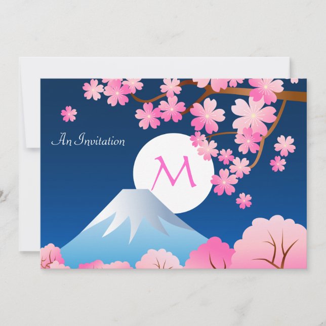 Fuji Kirry Blüten Frühling Japan Night Sakura Einladung (Vorderseite)