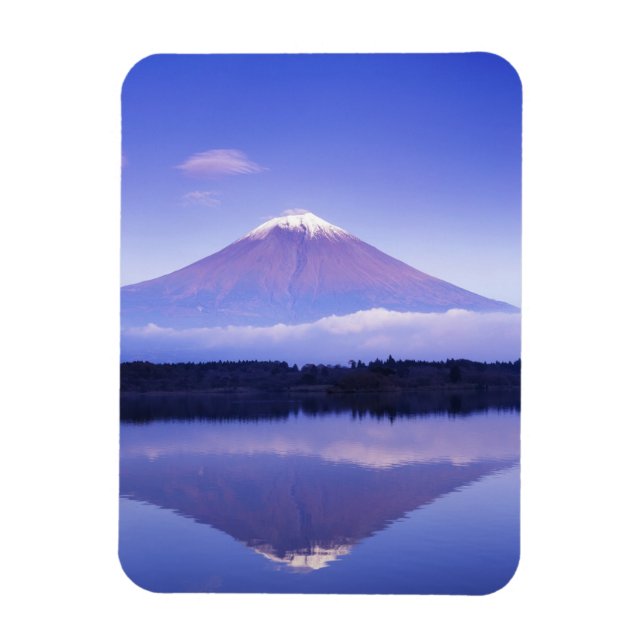 Fuji mit Lenticular Cloud, Motosu Lake Magnet (Vertikal)