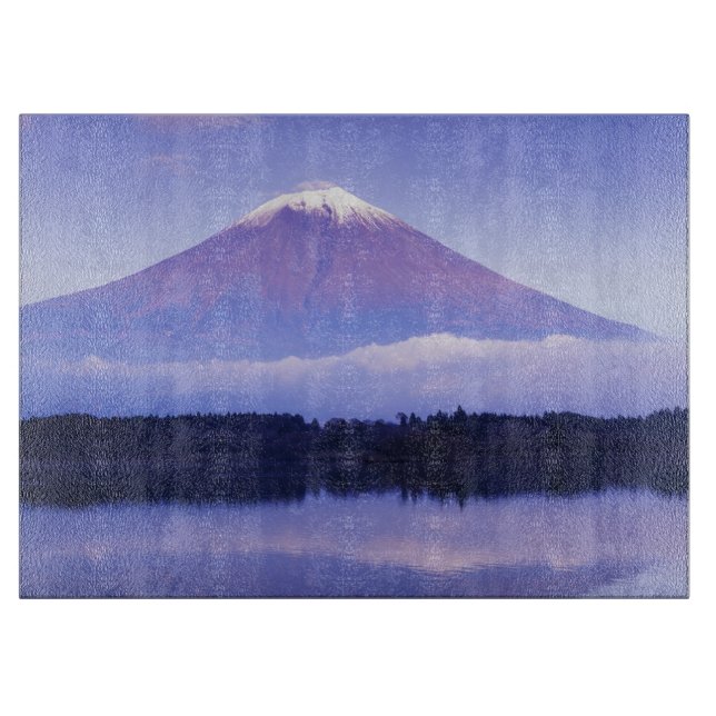 Fuji mit Lenticular Cloud, Motosu Lake, Schneidebrett (Vorderseite)