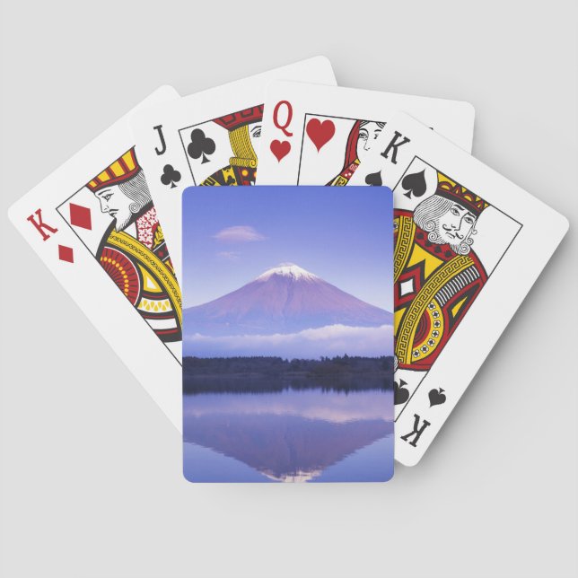 Fuji mit Lenticular Cloud, Motosu Lake, Spielkarten (Rückseite)