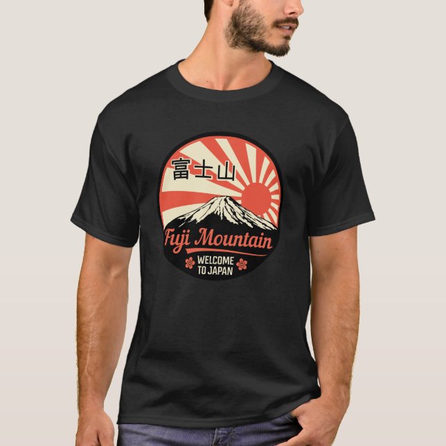 Fuji Mountain. Japan Design. T-Shirt (Vorderseite)