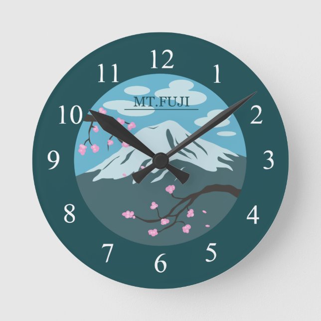 Fuji Runde Wanduhr (Vorderseite)