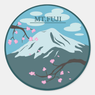 Fuji Runder Aufkleber