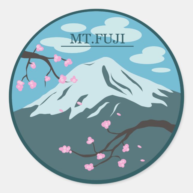 Fuji Runder Aufkleber (Vorderseite)