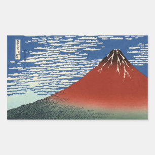 Fuji-Sicht 02 Rechteckiger Aufkleber