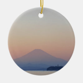 Fuji Sunset Keramikornament