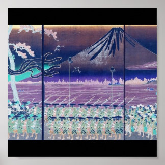 Fuji um die 1860er Jahre (mit modifizierten Farben Poster