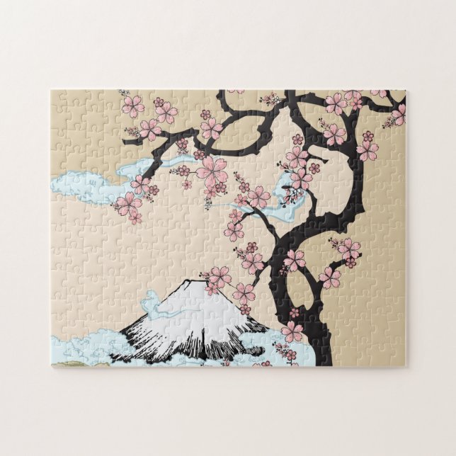 Fuji und Sakura: Foto Puzzle (Horizontal)